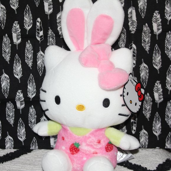 Sanrio's Hello Kitty Strawberry Pink Easter Bunny - Picture 5 of 12